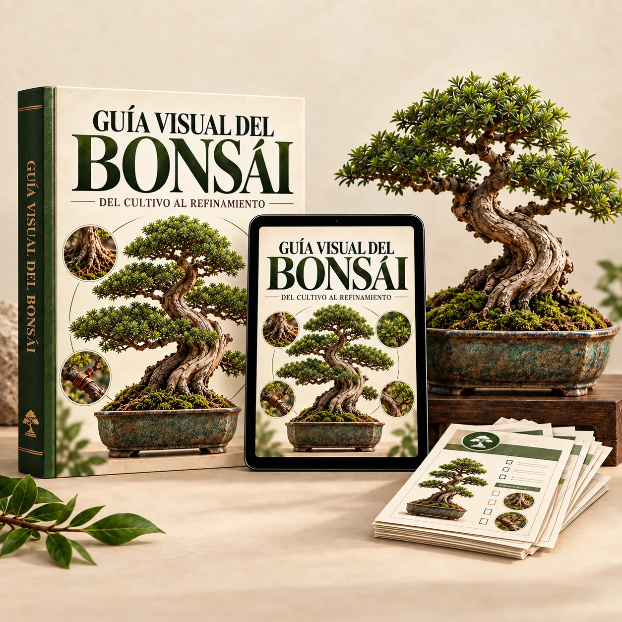 Guía Visual del Bonsái en formato digital con las fichas profesionales
