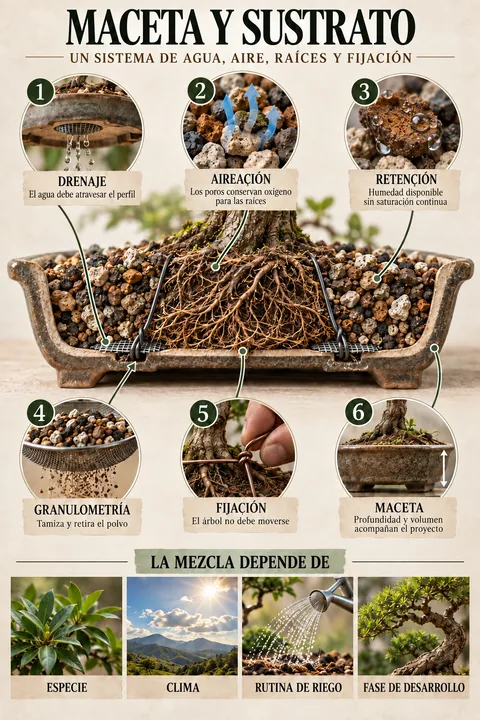 Maceta y sustrato: elección del recipiente y mezcla